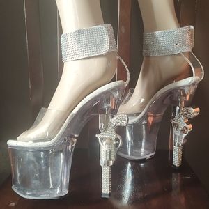 Pleaser gun high platform heels